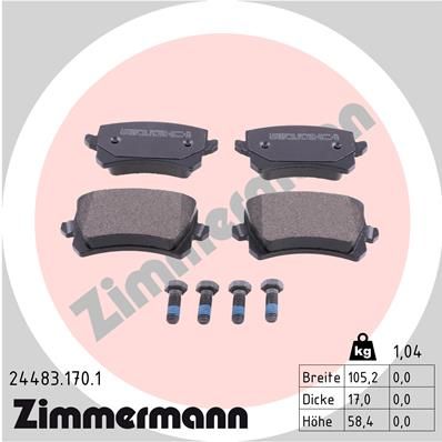 Brake Pad Set, disc brake  VW PASSAT TIGUAN A6 Q3 ALHAMBR WVA:24483|Foto entspricht Lief|2-5 munkanapos szállítás 13:30-ig rendelve 2024.12