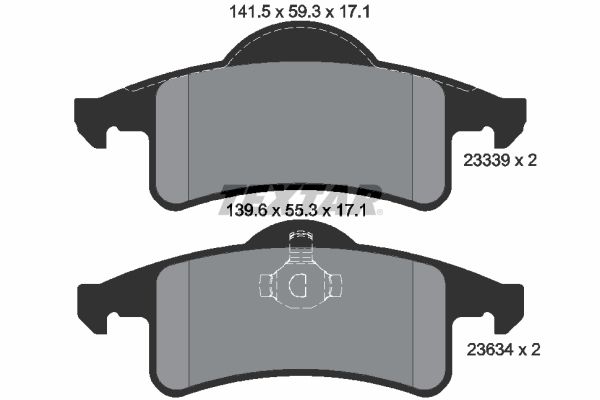 Brake Pad Set, disc brake   WVA:21965|nicht für Verschleiß|2-5 munkanapos szállítás 13:30-ig rendelve 2024.12