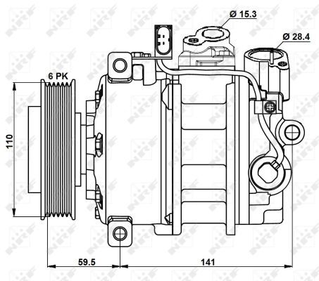 Compressor, air conditioning  AUDI A4 2.0i 00- O-110mm|mit PAG-Kompressoröl,|2-5 munkanapos szállítás 13:30-ig rendelve 2024.12