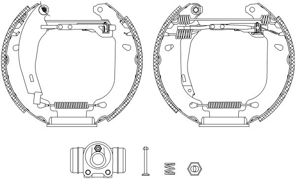 Brake Shoe Set   42mm|mit Radbremszylinder, mit|2-5 munkanapos szállítás 13:30-ig rendelve 2024.12