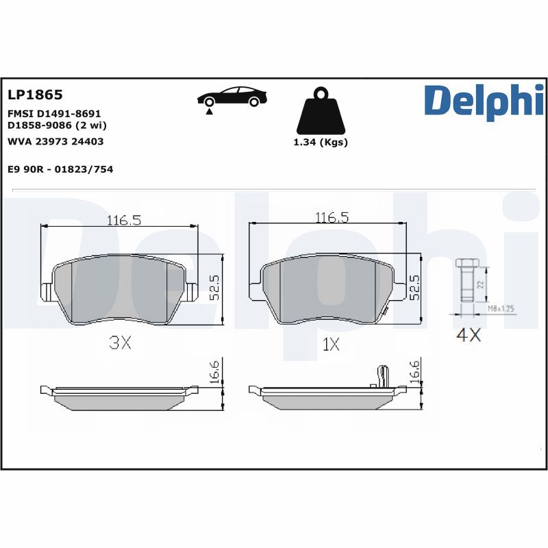 Brake Pad Set, disc brake   Vorderachse|WVA:23973, 23973 2|2-5 munkanapos szállítás 13:30-ig rendelve 2025.1