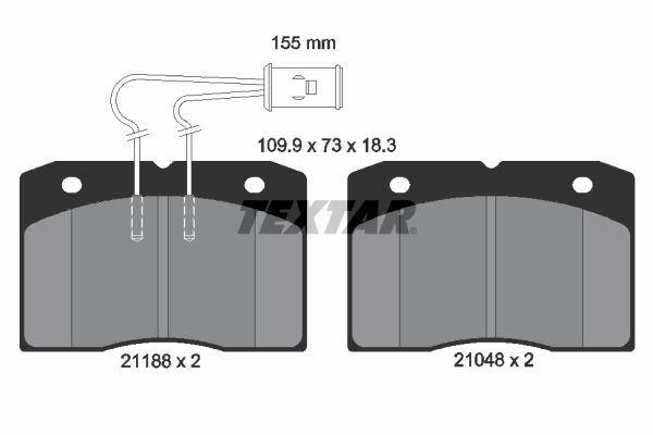 Brake Pad Set, disc brake   WVA:21188|mit integriertem Ver|2-5 munkanapos szállítás 13:30-ig rendelve 2025.1