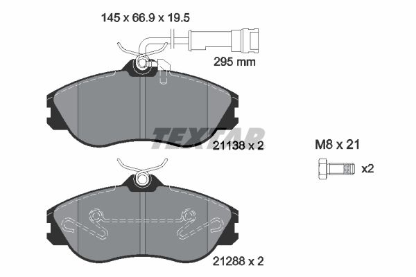 Brake Pad Set, disc brake   WVA:21138|mit integriertem Ver|2-5 munkanapos szállítás 13:30-ig rendelve 2025.1