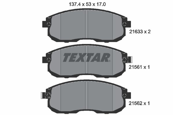 Brake Pad Set, disc brake   WVA:21561|mit akustischer Vers|2-5 munkanapos szállítás 13:30-ig rendelve 2024.12