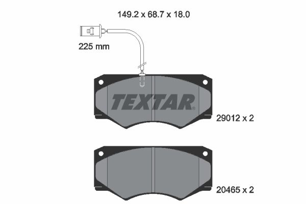 Brake Pad Set, disc brake   WVA:29012|mit integriertem Ver|2-5 munkanapos szállítás 13:30-ig rendelve 2025.1