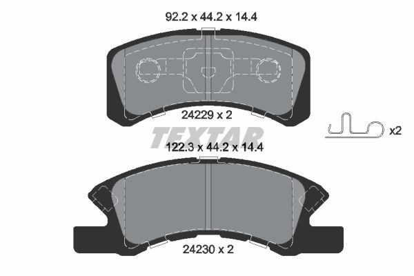 Brake Pad Set, disc brake   WVA:24229|mit Zubehör|mit akus|2-5 munkanapos szállítás 13:30-ig rendelve 2025.1