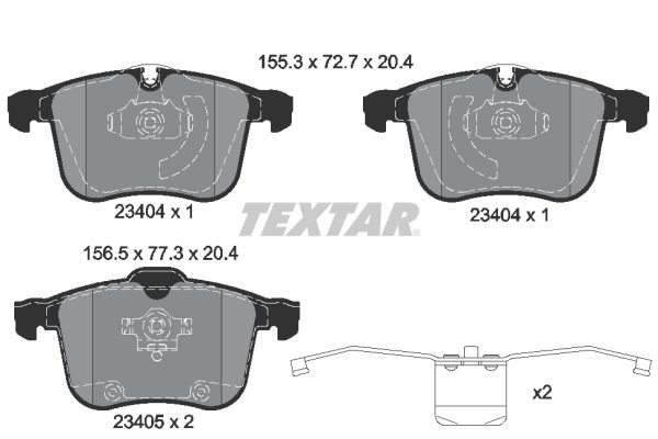 Brake Pad Set, disc brake   WVA:23404|mit Zubehör|für Vers|2-5 munkanapos szállítás 13:30-ig rendelve 2024.12