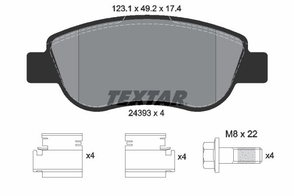 Brake Pad Set, disc brake   WVA:24393|mit Zubehör|nicht fü|2-5 munkanapos szállítás 13:30-ig rendelve 2024.12