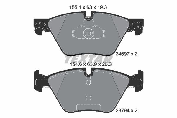 Brake Pad Set, disc brake  F10-F11 Vorderachse|WVA:24697|2-5 munkanapos szállítás 13:30-ig rendelve 2024.2