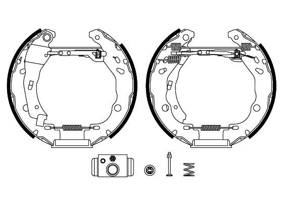 Brake Shoe Set   39mm|mit Radbremszylinder, mit|2-5 munkanapos szállítás 13:30-ig rendelve 2025.1