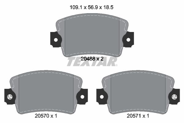 Brake Pad Set, disc brake   WVA:20488|mit akustischer Vers|2-5 munkanapos szállítás 13:30-ig rendelve 2024.12