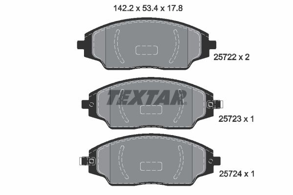 Brake Pad Set, disc brake   WVA:25722|mit akustischer Vers|2-5 munkanapos szállítás 13:30-ig rendelve 2024.12