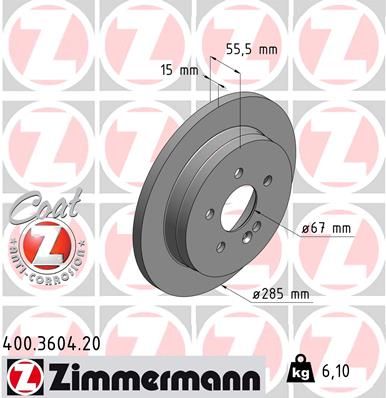 Brake Disc  W163 ML230/320/430 ML270CDI Hinterachse|AußenO-285mm|2-5 munkanapos szállítás 13:30-ig rendelve 2024.12