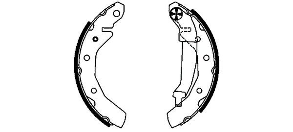 Brake Shoe Set   65mm|mit Radbremszylinder, mit|2-5 munkanapos szállítás 13:30-ig rendelve 2024.12