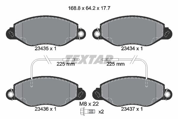 Brake Pad Set, disc brake   WVA:23435|mit integriertem Ver|2-5 munkanapos szállítás 13:30-ig rendelve 2024.12