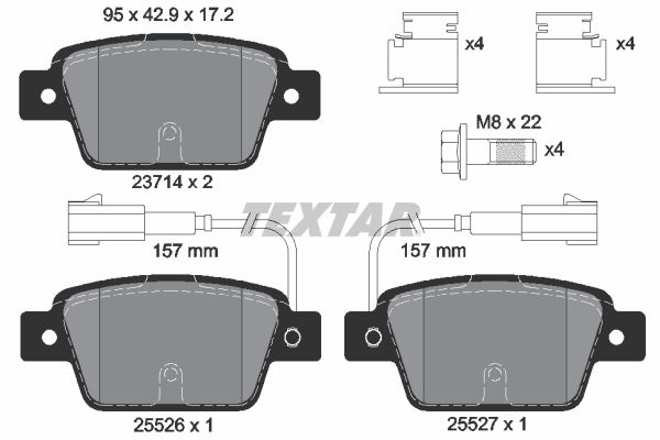 Brake Pad Set, disc brake   WVA:23714|mit Zubehör|mit inte|2-5 munkanapos szállítás 13:30-ig rendelve 2024.12