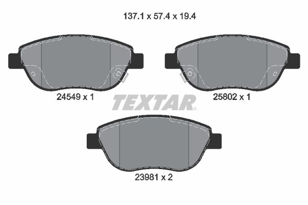 Brake Pad Set, disc brake   WVA:24549|mit akustischer Vers|2-5 munkanapos szállítás 13:30-ig rendelve 2024.12