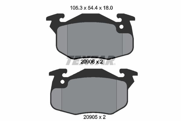 Brake Pad Set, disc brake   WVA:20906|für Verschleißwarnan|2-5 munkanapos szállítás 13:30-ig rendelve 2024.12