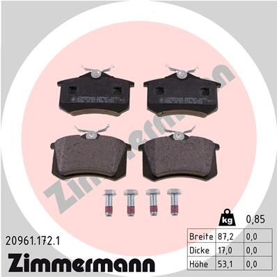 Brake Pad Set, disc brake  VW PSA FIAT FORD HONDA WVA:20961|Foto entspricht Lief|2-5 munkanapos szállítás 13:30-ig rendelve 2024.12