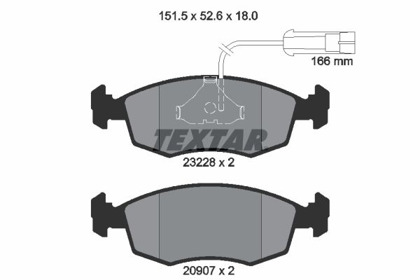 Brake Pad Set, disc brake   WVA:23227|mit integriertem Ver|2-5 munkanapos szállítás 13:30-ig rendelve 2024.12