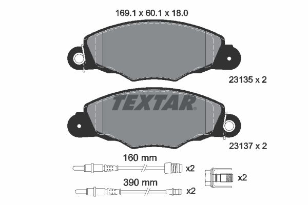 Brake Pad Set, disc brake   WVA:23135|mit Zubehör|inkl. Ve|2-5 munkanapos szállítás 13:30-ig rendelve 2024.12