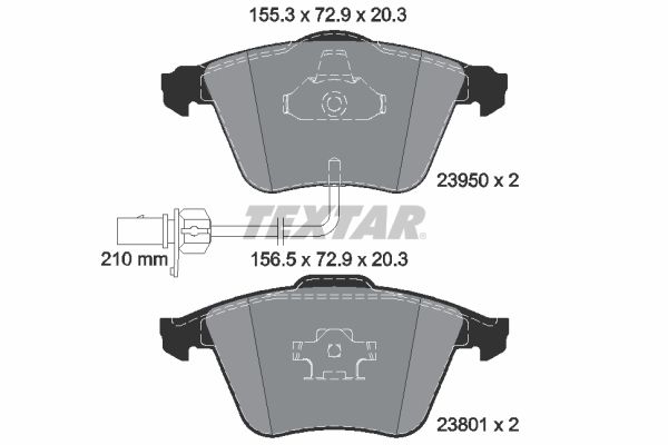 Brake Pad Set, disc brake   Vorderachse|WVA:23950|mit inte|2-5 munkanapos szállítás 13:30-ig rendelve 2024.12