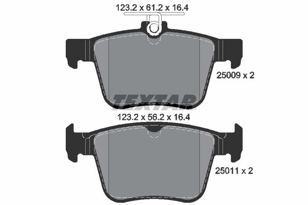 Brake Pad Set, disc brake  GOLF VII A3 PR-1KY/J Hinterachse|WVA:25009|nicht fü|2-5 munkanapos szállítás 13:30-ig rendelve 2024.12