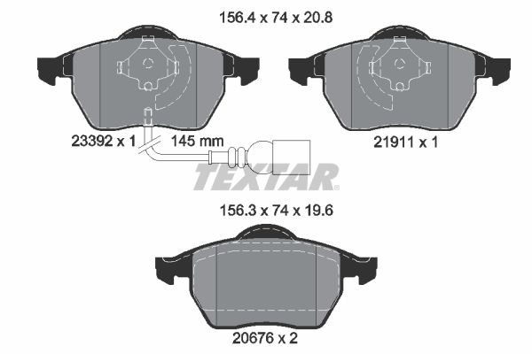 Brake Pad Set, disc brake  GOLF IV BORA NEW BEETLE Vorderachse|WVA:23392|mit inte|2-5 munkanapos szállítás 13:30-ig rendelve 2025.1