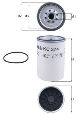 KC374D KRAFTSTOFFFILTER|1 munkanapos beszerzés 2024.12