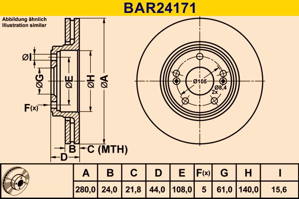 BARUM BREMSSCHEIBE VA FUER|1 munkanapos beszerzés 2025.1