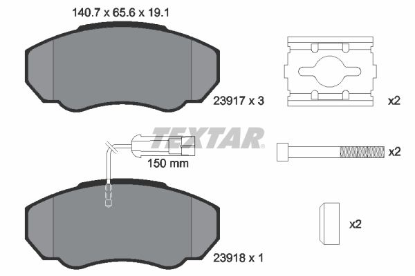 Brake Pad Set, disc brake   WVA:23917|mit Zubehör|mit inte|2-5 munkanapos szállítás 13:30-ig rendelve 2024.12