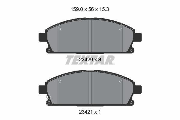 Brake Pad Set, disc brake   WVA:23420|mit akustischer Vers|2-5 munkanapos szállítás 13:30-ig rendelve 2024.12