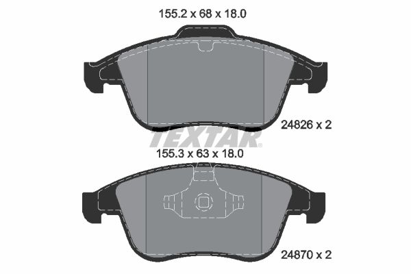 Brake Pad Set, disc brake   WVA:24826|nicht für Verschleiß|2-5 munkanapos szállítás 13:30-ig rendelve 2024.12