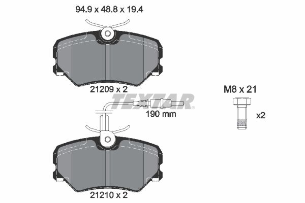 Brake Pad Set, disc brake   WVA:21209|mit Zubehör|mit inte|2-5 munkanapos szállítás 13:30-ig rendelve 2024.12