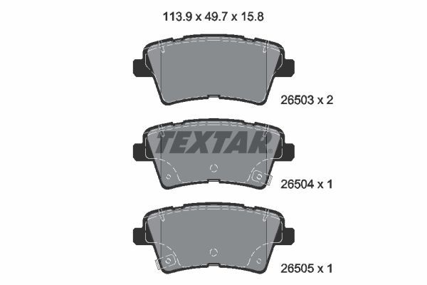 Brake Pad Set, disc brake   WVA:26503|mit akustischer Vers|2-5 munkanapos szállítás 13:30-ig rendelve 2025.1