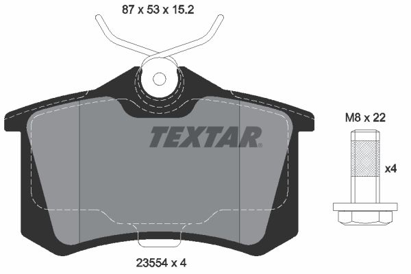 Brake Pad Set, disc brake  GOLF II JETTA PASSAT CORRADO Hinterachse|WVA:23554|nicht fü|2-5 munkanapos szállítás 13:30-ig rendelve 2024.12