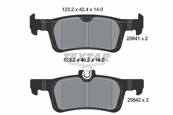 Brake Pad Set, disc brake   WVA:25841|nicht für Verschleiß|2-5 munkanapos szállítás 13:30-ig rendelve 2024.12