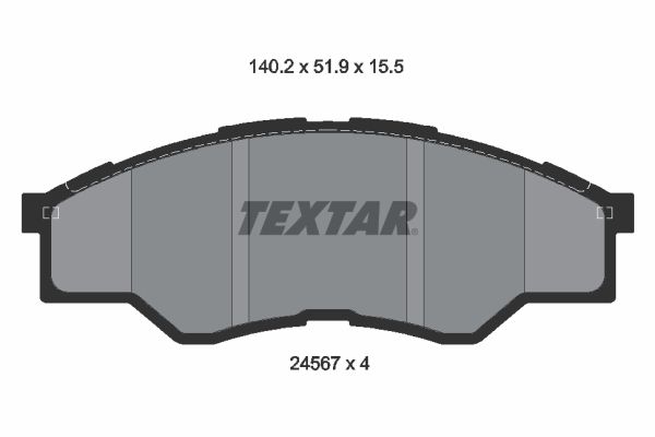 Brake Pad Set, disc brake   WVA:24567|nicht für Verschleiß|2-5 munkanapos szállítás 13:30-ig rendelve 2025.1