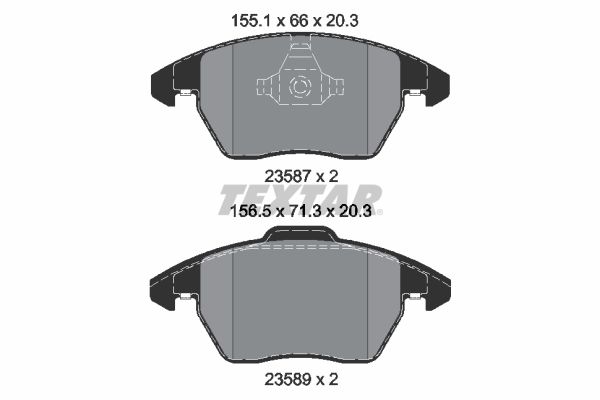 Brake Pad Set, disc brake   WVA:23587|nicht für Verschleiß|2-5 munkanapos szállítás 13:30-ig rendelve 2025.1