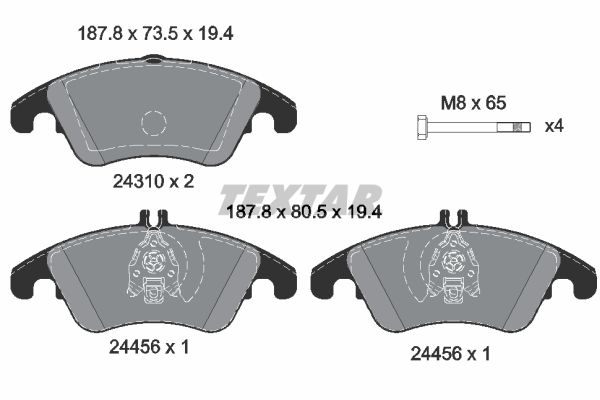 Brake Pad Set, disc brake  W/S204 W/S212 250CDI-350CDI Vorderachse|WVA:24310|für Vers|2-5 munkanapos szállítás 13:30-ig rendelve 2024.12