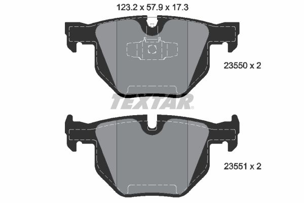 Brake Pad Set, disc brake  E90-93 E84 Hinterachse|WVA:23550|für Vers|2-5 munkanapos szállítás 13:30-ig rendelve 2024.12