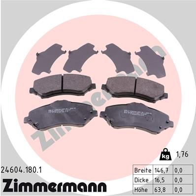 Brake Pad Set, disc brake   WVA:24604|Foto entspricht Lief|2-5 munkanapos szállítás 13:30-ig rendelve 2024.12