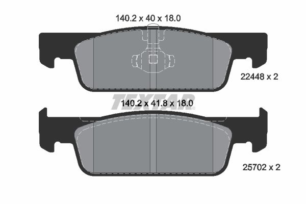 Brake Pad Set, disc brake   WVA:22448|nicht für Verschleiß|2-5 munkanapos szállítás 13:30-ig rendelve 2025.1