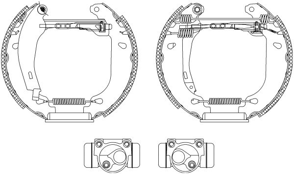 Brake Shoe Set   42mm|mit Radbremszylinder, mit|2-5 munkanapos szállítás 13:30-ig rendelve 2024.12