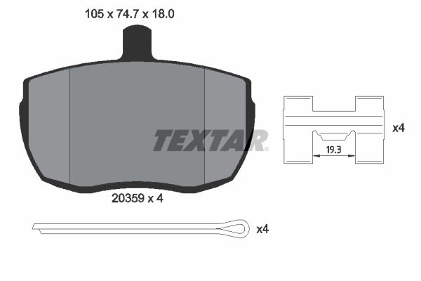 Brake Pad Set, disc brake   WVA:20359|mit Zubehör|nicht fü|2-5 munkanapos szállítás 13:30-ig rendelve 2024.12