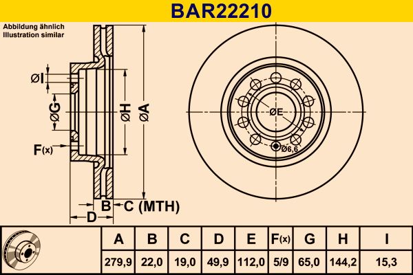 BARUM BREMSSCHEIBE VA FUER|1 munkanapos beszerzés 2024.12