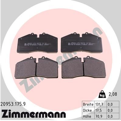 Brake Pad Set, disc brake  911 (964/993), 928, 944-2, 968 vorne und hinten|WVA:20953|Fot|2-5 munkanapos szállítás 13:30-ig rendelve 2025.1