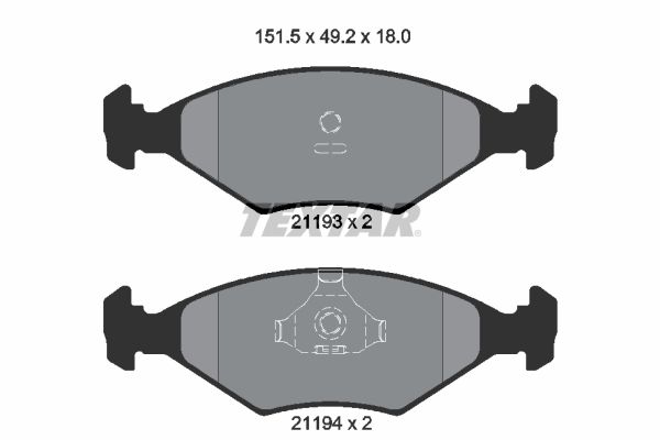 Brake Pad Set, disc brake   WVA:21193|nicht für Verschleiß|2-5 munkanapos szállítás 13:30-ig rendelve 2024.12