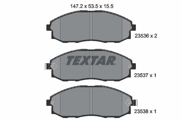 Brake Pad Set, disc brake   WVA:23536|mit akustischer Vers|2-5 munkanapos szállítás 13:30-ig rendelve 2025.1