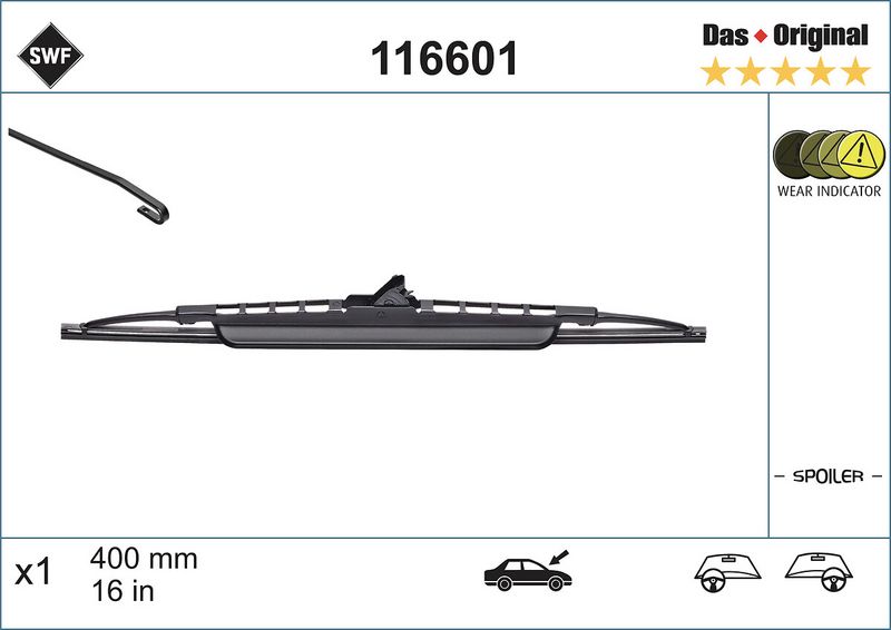 (M) ablaktorlő spoiler Ford/DB/Opel/VW 400mm|2024.12.20